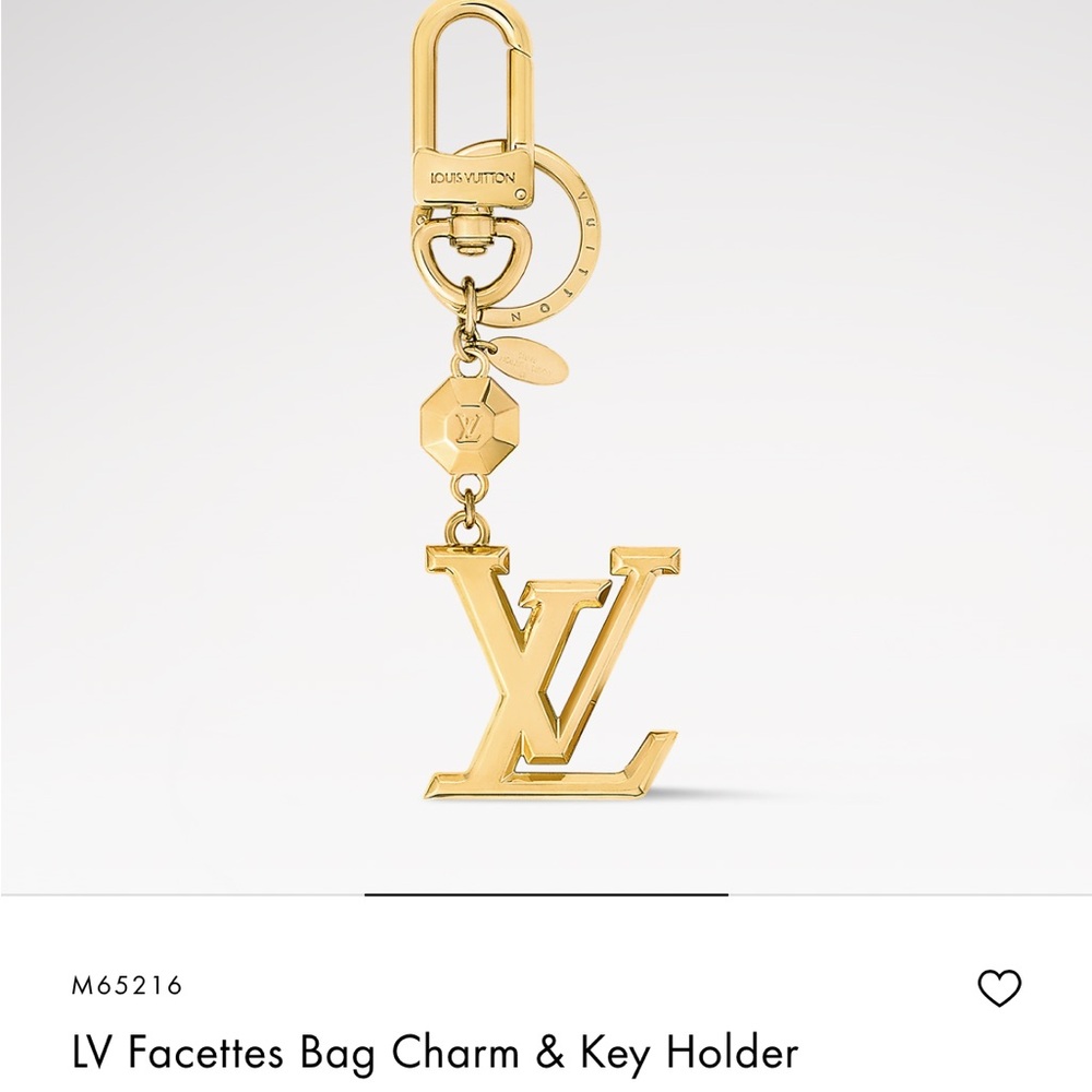 Louis Vuitton Gold LV Facettes Bag Charm & Key Holder